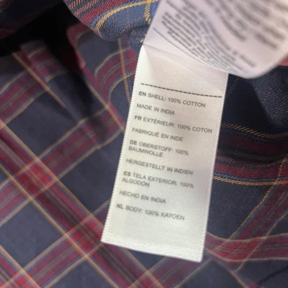 Untuckit Shirt Mens Medium Blue Red Plaid Rosato Button Up Casual Long Sleeve - Picture 7 of 7